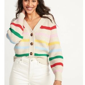 NWOT colorful striped cardigan. XL tall for length